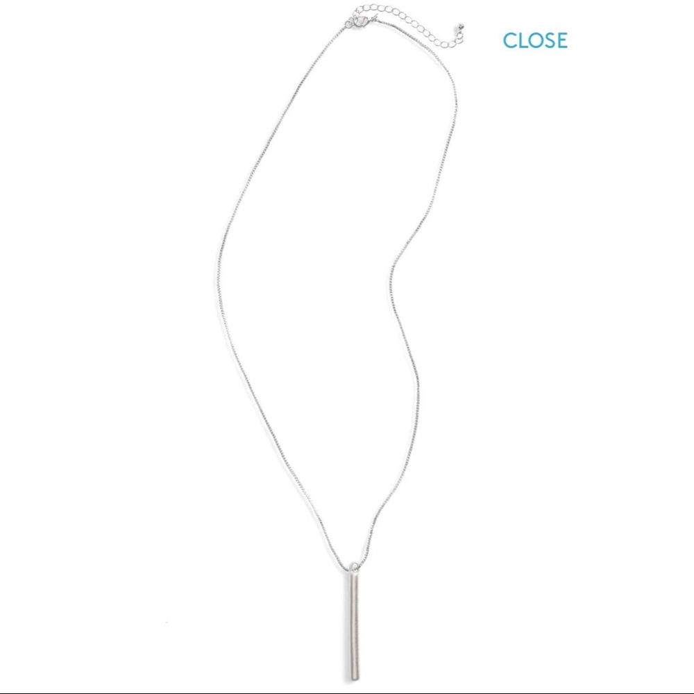Nordstrom Silver Bar Pendant Necklace